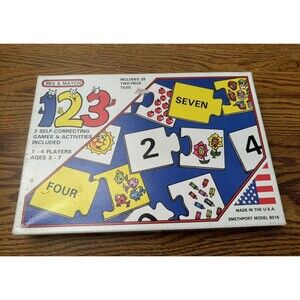 Vtg Mix & Match 123 ages 3-7 - Three Self Correcting‎ game Numbers -COMPLETE